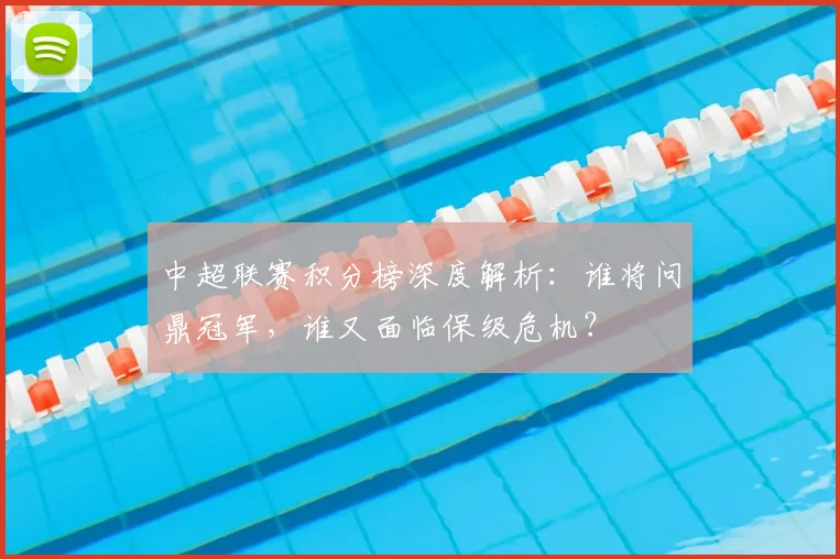 中超联赛积分榜深度解析：谁将问鼎冠军，谁又面临保级危机？